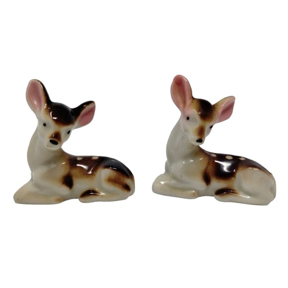 Vintage Small Eyes Bambi Deer Big Ears Mid Century Modern MCM Japan Figurine MCM - Picture 1 of 12